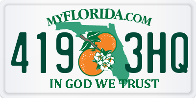 FL license plate 4193HQ