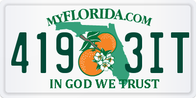 FL license plate 4193IT