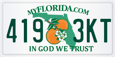 FL license plate 4193KT