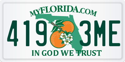 FL license plate 4193ME