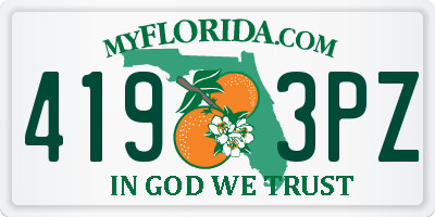 FL license plate 4193PZ