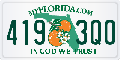 FL license plate 4193QO