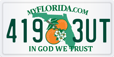 FL license plate 4193UT