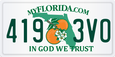 FL license plate 4193VO