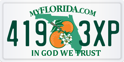 FL license plate 4193XP
