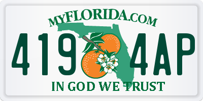 FL license plate 4194AP