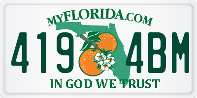 FL license plate 4194BM