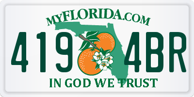 FL license plate 4194BR