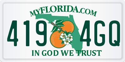 FL license plate 4194GQ