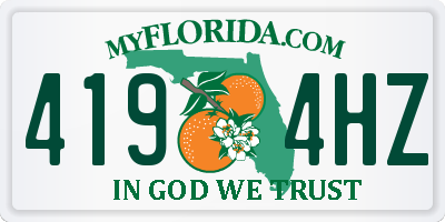 FL license plate 4194HZ
