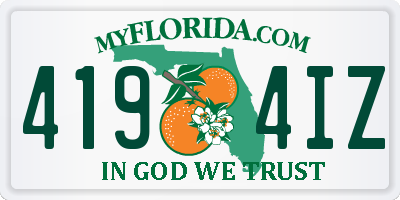 FL license plate 4194IZ