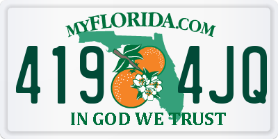 FL license plate 4194JQ