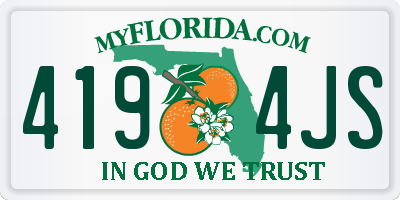FL license plate 4194JS