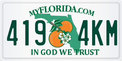 FL license plate 4194KM