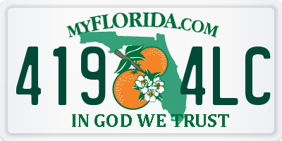 FL license plate 4194LC