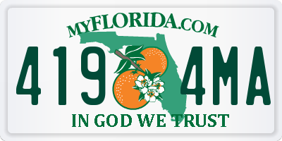 FL license plate 4194MA