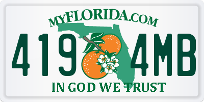 FL license plate 4194MB