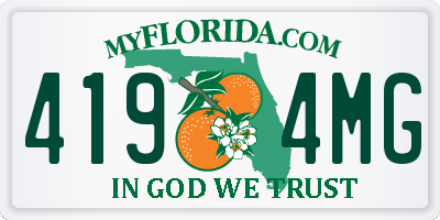 FL license plate 4194MG