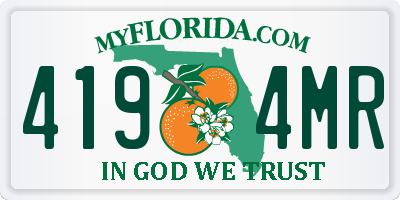FL license plate 4194MR