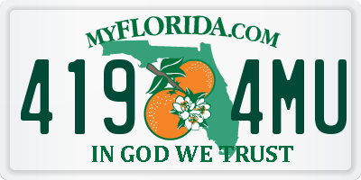 FL license plate 4194MU