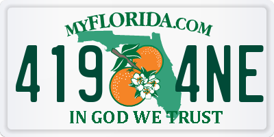 FL license plate 4194NE