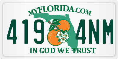 FL license plate 4194NM