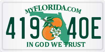 FL license plate 4194OE
