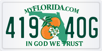FL license plate 4194OG