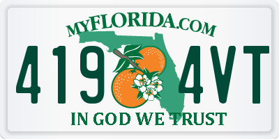 FL license plate 4194VT