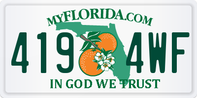 FL license plate 4194WF