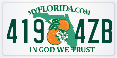 FL license plate 4194ZB