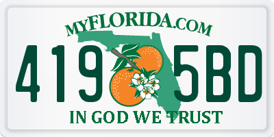 FL license plate 4195BD