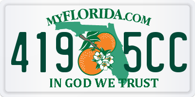 FL license plate 4195CC