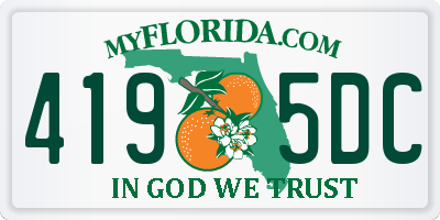 FL license plate 4195DC