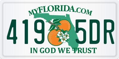 FL license plate 4195DR