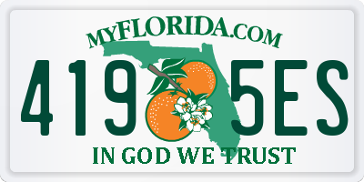 FL license plate 4195ES