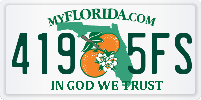 FL license plate 4195FS