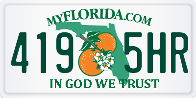 FL license plate 4195HR