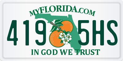 FL license plate 4195HS