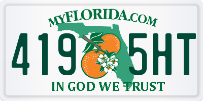 FL license plate 4195HT