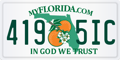 FL license plate 4195IC