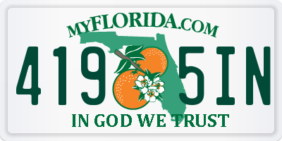 FL license plate 4195IN