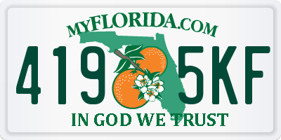 FL license plate 4195KF