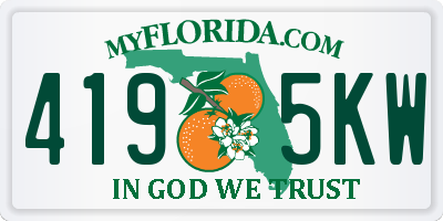 FL license plate 4195KW