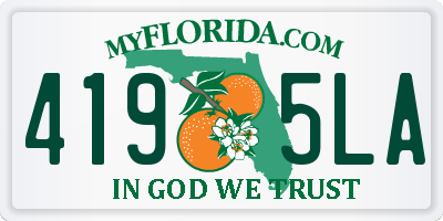 FL license plate 4195LA