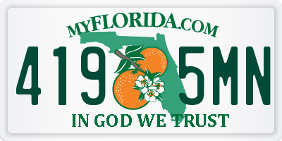 FL license plate 4195MN