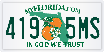 FL license plate 4195MS