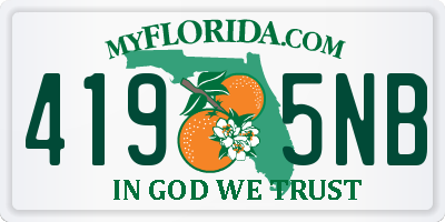 FL license plate 4195NB