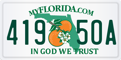 FL license plate 4195OA