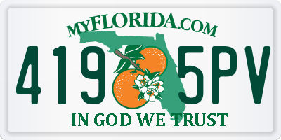 FL license plate 4195PV